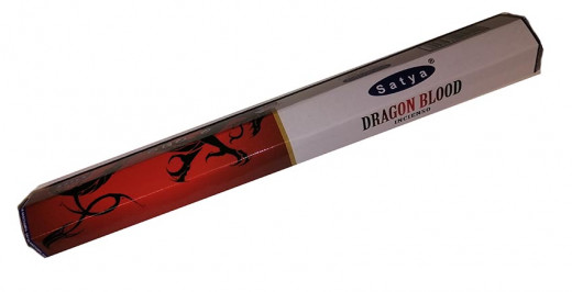 Благовония без угля Кровь дракона шестигранник Сатья (Dragon blood Charcoal free Satya) 20 шт — 