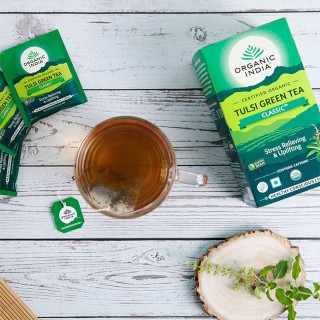 Чай Тулси Зеленый Органик Индия (Tulsi Green Tea Organic India) 25 пакетиков