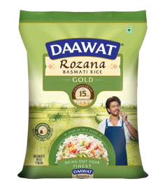 Рис басмати выдержанный длиннозерный Даават (Daawat Rozana Gold Basmati rice Cooked Grain) 1 кг