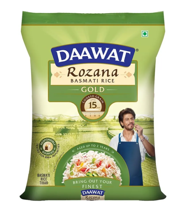 Рис басмати выдержанный длиннозерный Даават (Daawat Rozana Gold Basmati rice Cooked Grain) 1 кг