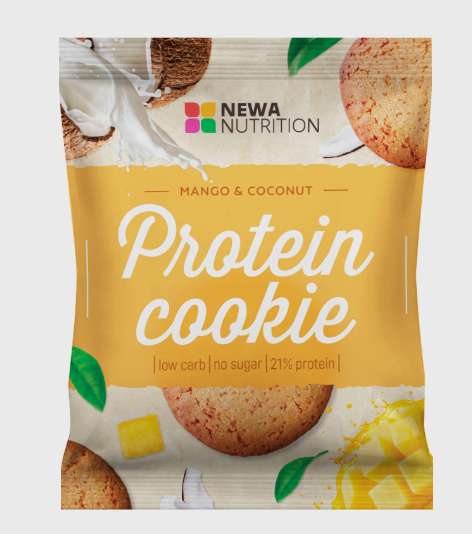 Печенье протеиновое Манго Кокос БЕЗ САХАРА (Newa Nutrition Mango Coconut Protein Cookie) 40 г