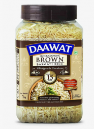 Рис басмати коричневый выдержанный длиннозерный Даават (Daawat Quick Cooking Brown Basmati rice) 1 кг