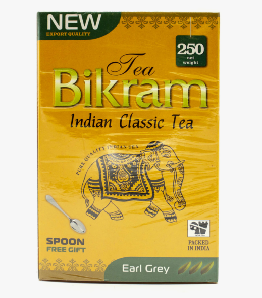 УЦЕНКА! Чай черный индийский байховый с Бергамотом Бикрам (Bikram Black Earl Grey Tea) 250 г + подарок чайная ложка