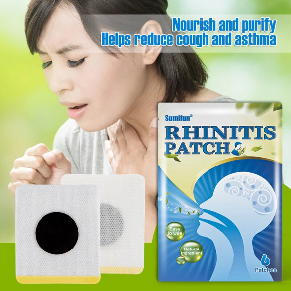 Пластырь при насморке (Rhinitis patch Sumifun) 6 шт
