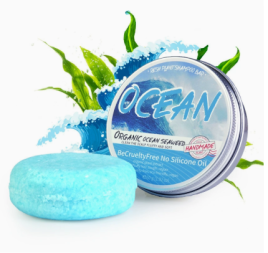 Твердый шампунь для волос Океан (Natural Organic Ocean Shampoo Soap) 60 г