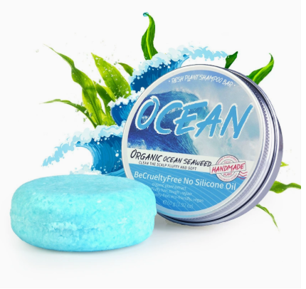 Твердый шампунь для волос Океан (Natural Organic Ocean Shampoo Soap) 60 г