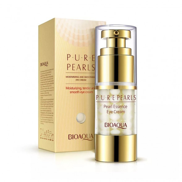 Крем увлажняющий для кожи вокруг глаз с жемчугом (Pure Pearls Moisturizing and Smoothing Eye Cream Bioaqua) 25 г