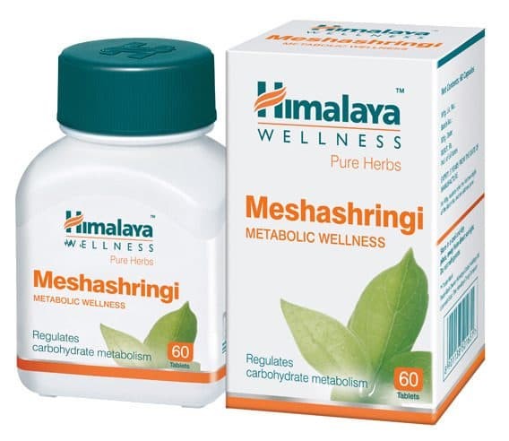 УЦЕНКА! Мешашринги при диабете Хималая Хербалс ПОМЯТА УПАКОВКА (Meshashringi Himalaya Herbals) 60 табл 