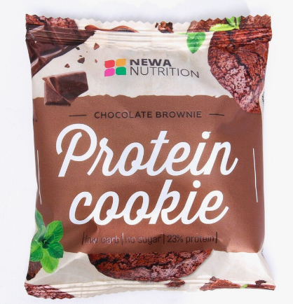 Печенье протеиновое Шоколадный Брауни БЕЗ САХАРА (Newa Nutrition Chocolate Brownie Protein Cookie) 40 г