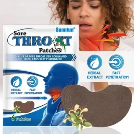 Пластырь от боли в горле (Sore Throat Patch Sumifun) 6 шт