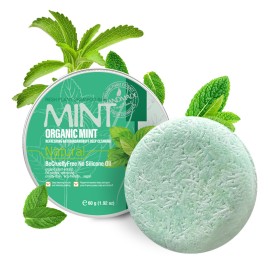 Твердый шампунь для волос с экстрактом Мяты (Natural Organic Mint Shampoo Soap) 60 г