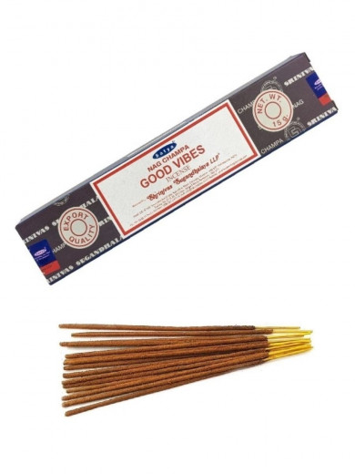 Благовония ХОРОШИЕ ВИБРАЦИИ Сатья (Satya NAG CHAMPA GOOD VIBES) 15г — 