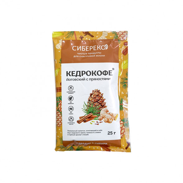 УЦЕНКА! Кедрокофе Йоговский с пряностями СРОК ДО 17.12.2025 (Сибереко) 25 г