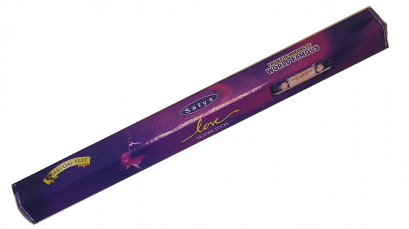 Благовония без угля Любовь шестигранник Сатья (Love Charcoal free Satya) 20 шт