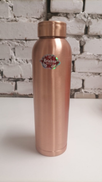 Медная бутылка (Copper water Bottle Caliber Krishna) 1000 мл