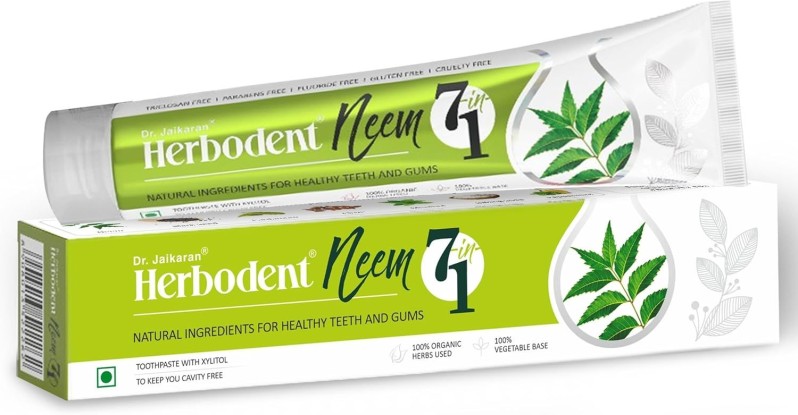 Зубная паста с Нимом 7в1 без парабена и фтора Хербодент (Neem 7in1 Toothpaste Herbodent) 185 г