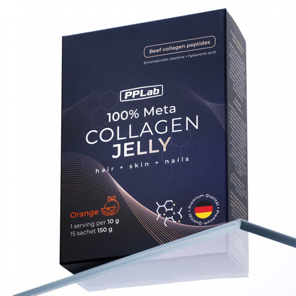 Коллаген натуральный в желе витамины и гиалуроновая кислота вкус Апельсин (Meta Collagen Jelly Orange PPLab) саше 10 г х 15 шт