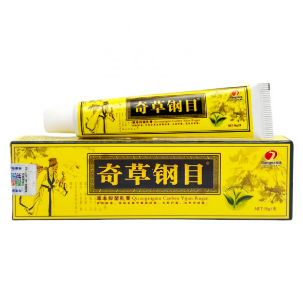 Крем антибактериальный Цикаогангму (Qicaogangmu Caoben Tijun Rugao) 15 г