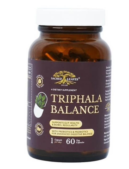 Трифала для кишечника и пищеварения (Triphala Balance Sacred Leaves) 60 капсул