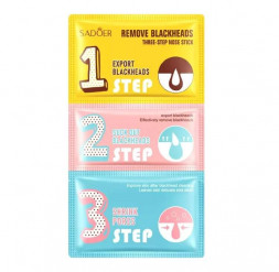 Маска для носа от черных точек и угрей 3 шага (Nose Stick Remove Blackhead 3-Step Sadoer) 21 г