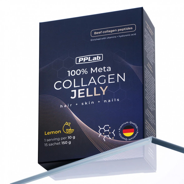 Коллаген в желе витамины и гиалуроновая кислота вкус Лимона (Meta Collagen Jelly Lemon PPLab) саше 10 г х 15 шт