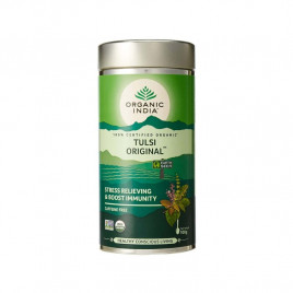 Чай Тулси Ориджинал в банке Органик Индия (Tulsi Original Stress Relieving Boost Immunity Organic India) 100 г