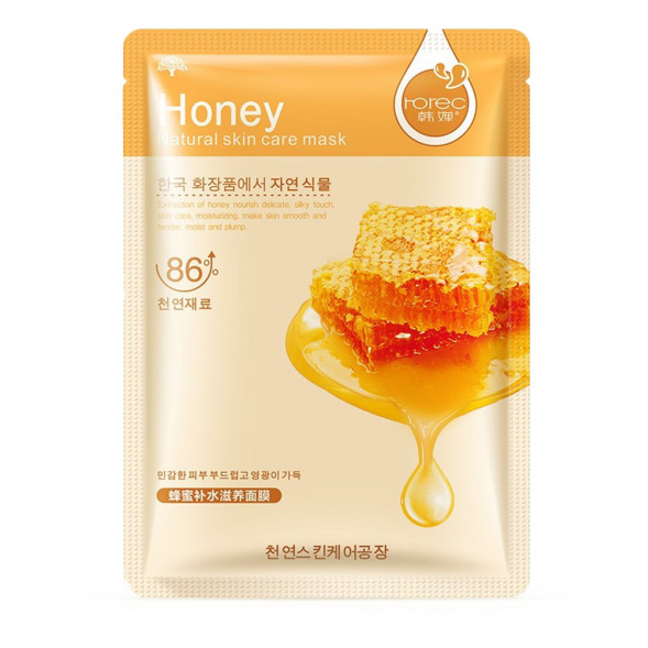 Маска для лица тканевая увлажняющая с экстрактом меда (Honey Moisturizing Facial Mask Hchana) 30 г