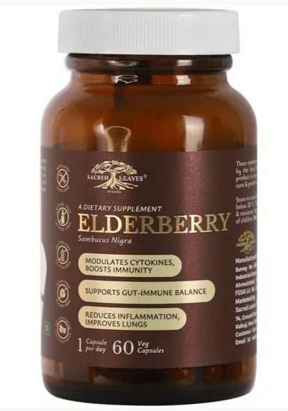 Элдерберри (Черная Бузина) — природный антиоксидант (Elderberry Sacred Leaves) 60 капсул