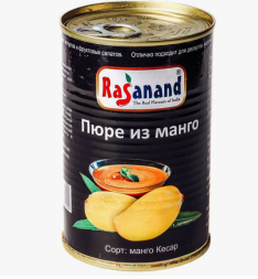 Пюре Манго без сахара Кесар (Mango Pulp Kesar Rasanand) 450 г