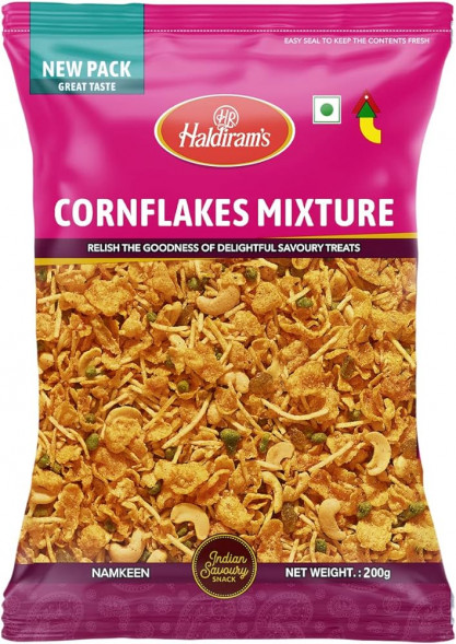 Снэк индийский Кукурузный микс Халдирамс (Cornflakes Mixture Haldirams) 200 г