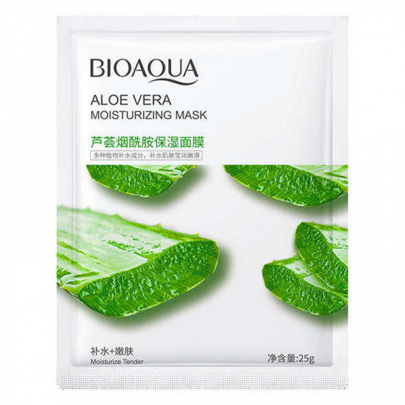 Маска для лица увлажняющая с алое вера (Aloe Vera Moisturizing Mask Bioaqua) 1 шт 25 г