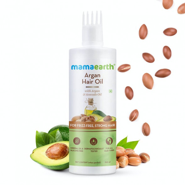 Масло Аргановое для волос с авокадо (Argan and Avocado Hair oil MamaEarth) 250 мл