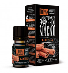 Эфирное натуральное масло Корица Крымские масла (Cinnamon Bark Oil) 5 мл