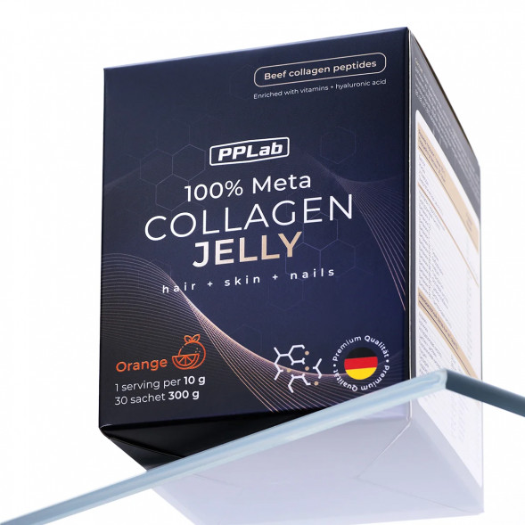 Коллаген натуральный в желе витамины и гиалуроновая кислота вкус Апельсин (Meta Collagen Jelly Orange PPLab) саше 10 г х 30 шт