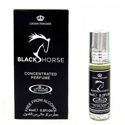 Масляные арабские духи Черная лошадь Аль-Рехаб (Concentrated Perfume Black Horse Al-Rehab) 6мл — 