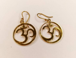 Серьги Ом, металл 2,5 см