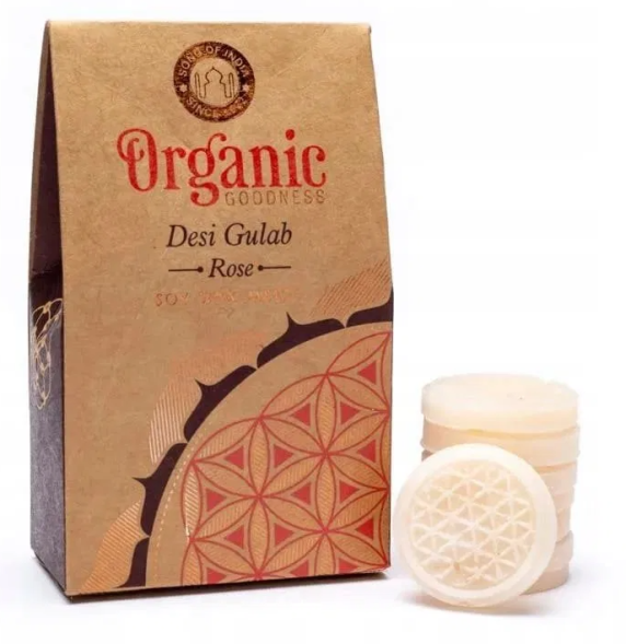 Набор ароматического воска Роза (Desi Gulab Rose Soy Wax Melts Organic Goodness Song of India) 7 шт (40 г)