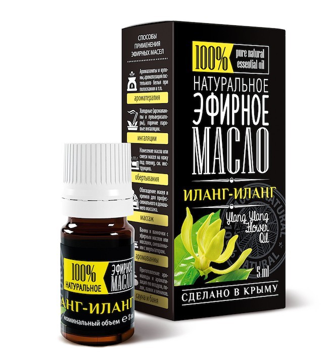 Эфирное натуральное масло Иланг-Иланг Крымские масла (Ylang-Ylang Flower Oil) 5 мл