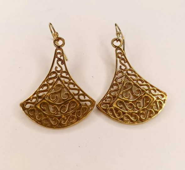 Серьги филигранные, металл  2 х 3 см