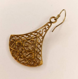 Серьги филигранные, металл  2 х 3 см