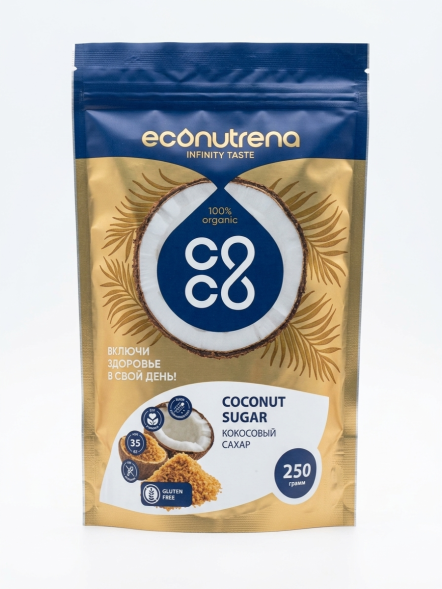 Кокосовый сахар (Coconut sugar Econutrena) 250 г