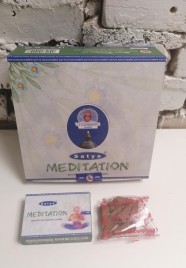 Благовония конусы стелющийся дым премиум Медитация Сатья (Backflow Dhoop Cones Meditation Satya) 10 конусов