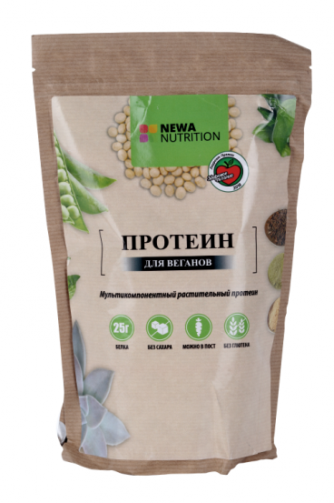 Протеин соевый изолят без сахара без глютена для веганов натуральный (Newa Nutrition Protein) 350 г