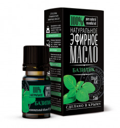 Эфирное натуральное масло Базилик Крымские масла (Basil Oil) 5 мл