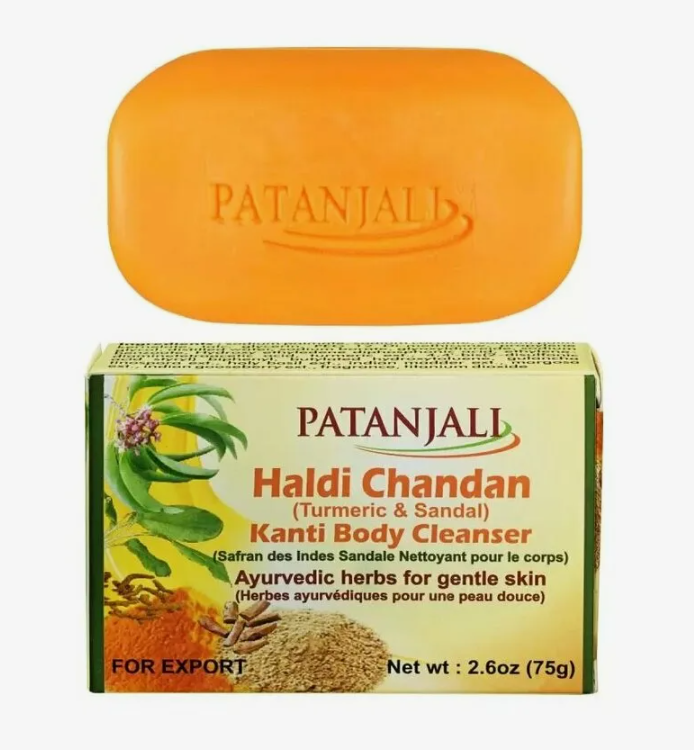 Мыло Куркума Сандал Патанджали (Haldi Chandan Kanti soap Patanjali) 75 г