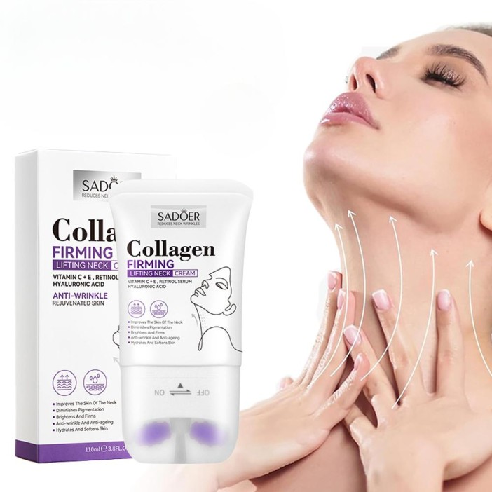 Лифтинг-крем омолаживающий с коллагеном для восстановления упругости кожи шеи и зоны декольте (Sadoer Collagen Firming Lifting Anti-Wrinkle cream) 110 мл