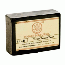 УЦЕНКА! Мыло Ним и Уголь Кхади СРОК ДО 10.2026 (Neem Charcoal soap Khadi) 125 г