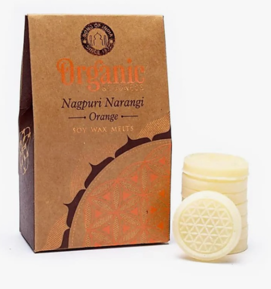 Набор ароматического воска Апельсин (Nagpuri Narangi Orange Soy Wax Melts Organic Goodness Song of India) 7 шт (40 г)