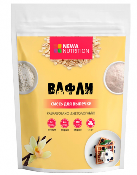 Вафли смесь для выпечки БЕЗ САХАРА (Newa Nutrition) 200 г