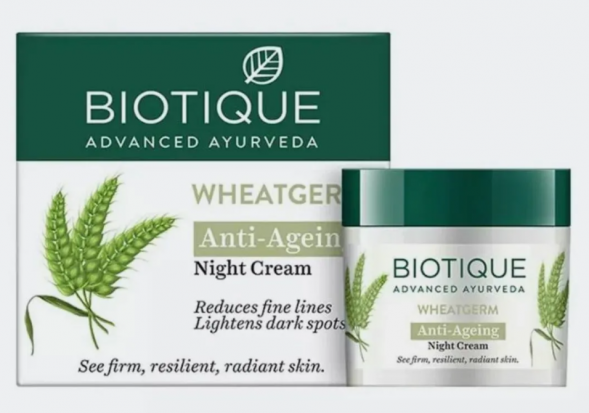 Крем ночной антивозрастной с зародышами пшеницы (Wheatgerm Anti-Ageing Night Cream Biotique) 50 г